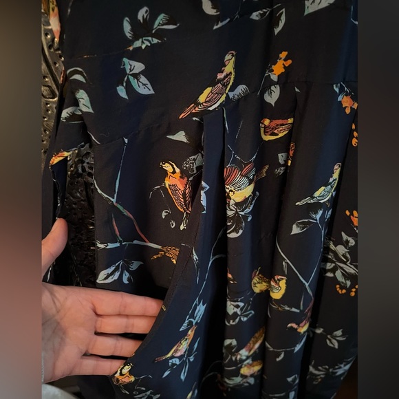 Closet Blu dress with pretty bird design. - Picture 3 of 7